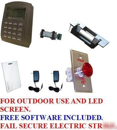 1 door access control kit with electric strike lock