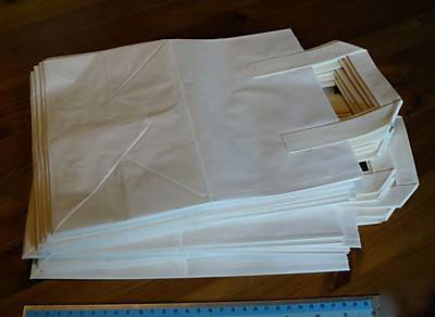 25 large best quality uk made white kraft paper carrier