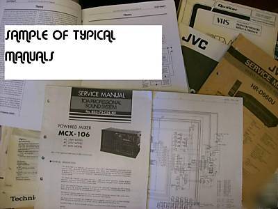 2 toa power amp service manuals w-906,912,906A #194