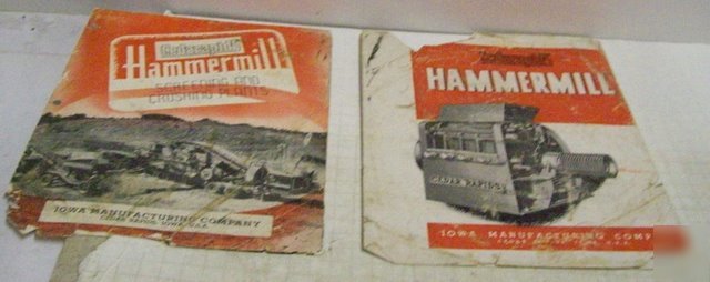 Cedarapids 1946 hammermill sales brochure lot