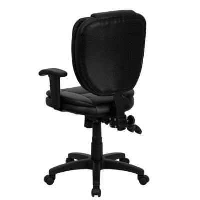 Leather multi function task computer chair with arms 