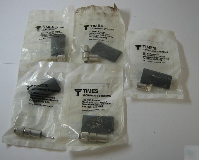 Lot of 5 times micowave tc-400-tm tnc-male 3190-260
