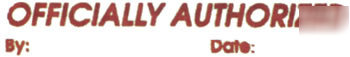 Officially authorized rubber stamp