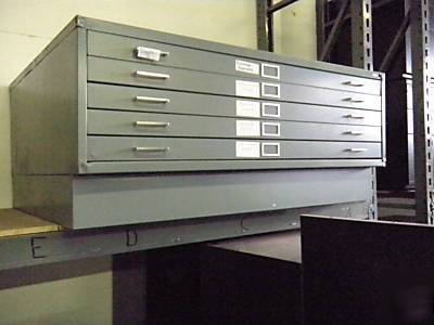 Used plan flat files 5 drawer w/warranty