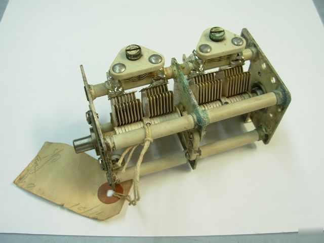 Variable capacitor, dual 2-gang, with trimmers