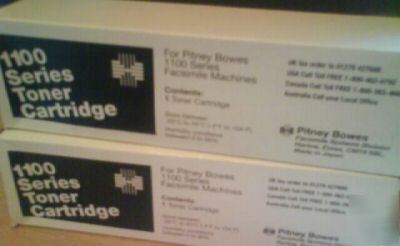 2 x genuine pitney bowes 1100 toner cartridges 814-2