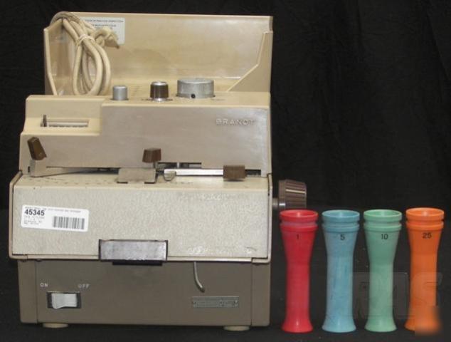Brandt model 748 coin sorter change counter packager =d