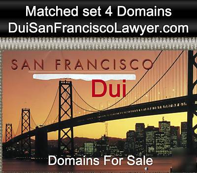 Duisanfranciscolawyer.com 4 matched set key word domain