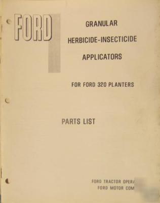 Ford 320 planter granular herb/insecticide app manual
