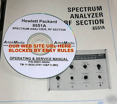 Hp 8551A spectrum analyzer operating & service manual 