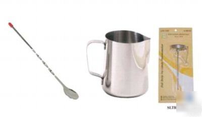 New espresso milk frothing pitcher 33 thermometer spoon