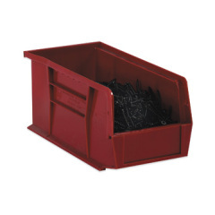 Shoplet select red plastic stack hang bin boxes 11 x