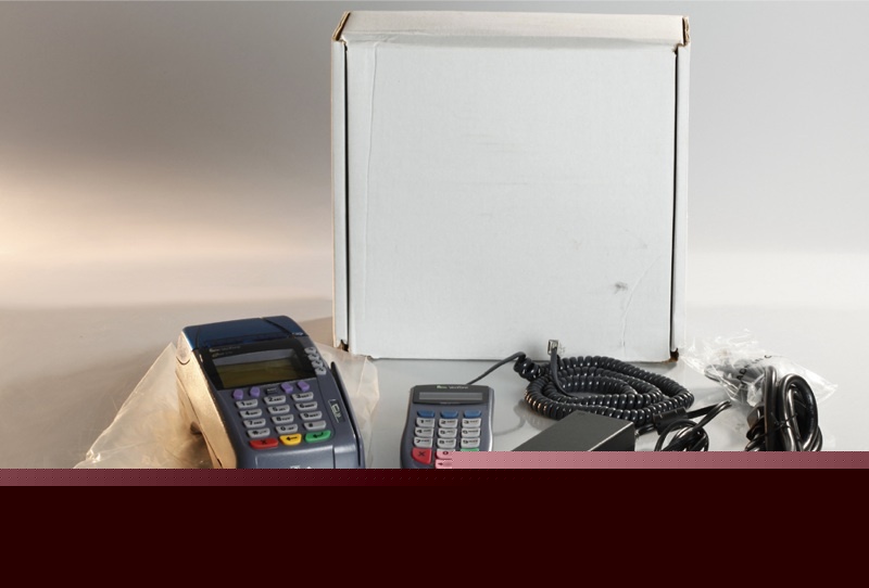 Verifone omni 3750 credit card terminal w/ pin pad dial