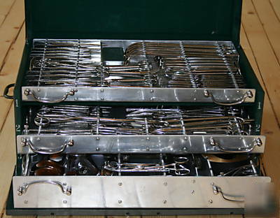  rare - military surgical set, aesculap, germany, ww ii