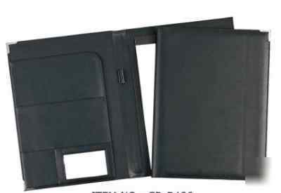 Executive writing notepad portfolio brown/metal corners