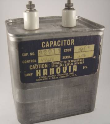 5UF 1000VAC hanovia (ge) motor-run capacitor