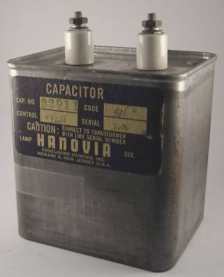 5UF 1000VAC hanovia (ge) motor-run capacitor