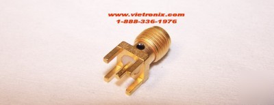 Amphenol sma 901-144 pcb mount connectors gold -10X-
