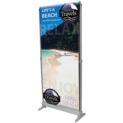 Battery operated endless ad display w/ your graphics