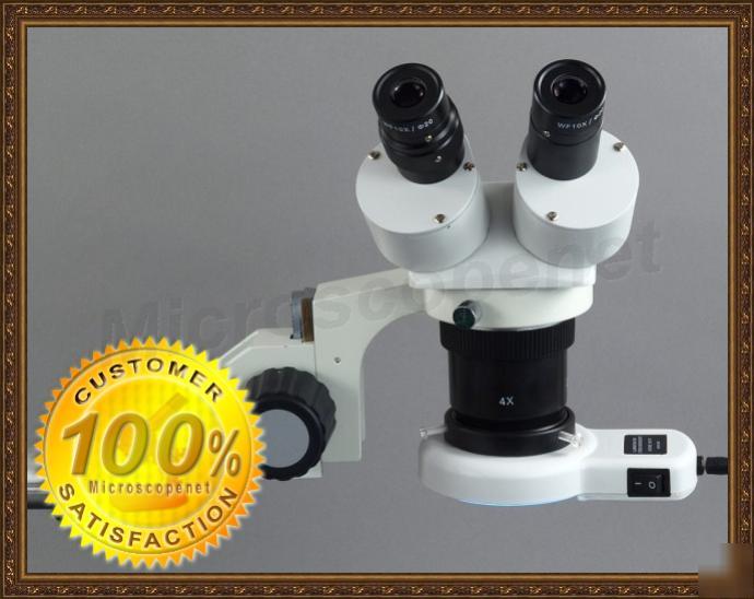 Boom stand stereo microscope 20X-40X-80X+ 54 led light
