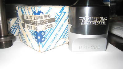 Criterion dbl-202 boring head and 2 shafts
