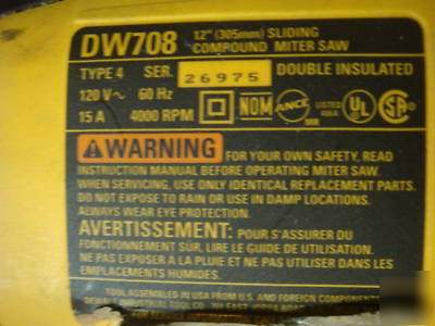 Dewalt DW708 12