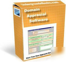 Domain website appraisal service software +resale on cd