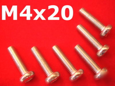 M4 x 20 pan head machine screws 4MM - 20 pack