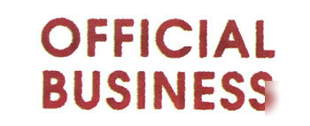 Official business rubber stamp