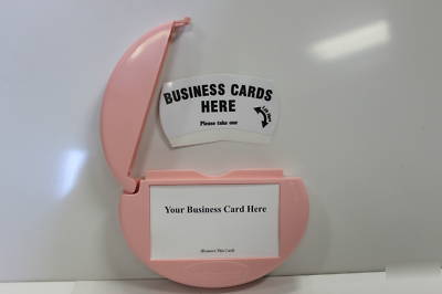 Pink card caddie mobile outdoor business card holders
