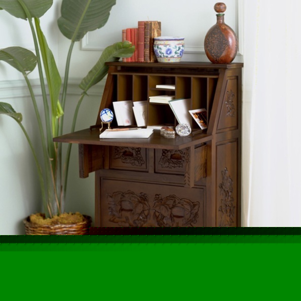 Sei HO2420 - hand-carved secretay desk