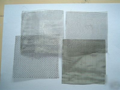  set 1 of 7 stainless chemical screening meshes. sieves