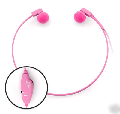 Glimmer pink stereo transcription headset