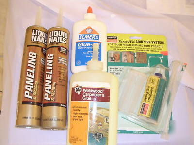 Lot of 2 liquid nails glue adhesives paneling foam mold