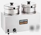 New fs-4 twin food server w/ two 4 qt. insets