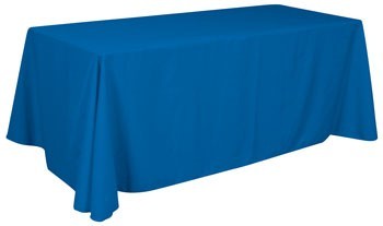 Six foot 4-sided table throw for tradeshows many colors