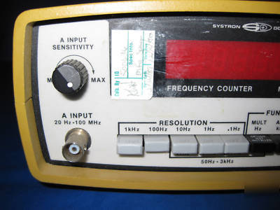 Systron donner model 6243A frequency counter 1.25GHZ