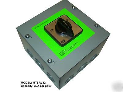 30 amp manual transfer switch for boat or rv