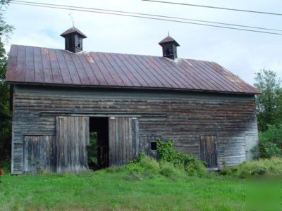 Antique barn disassembled, beautiful beams