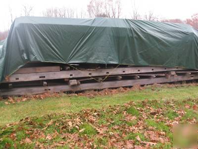 Antique barn disassembled, beautiful beams