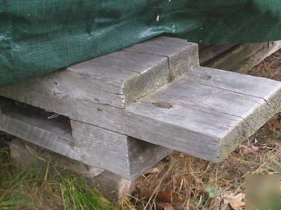 Antique barn disassembled, beautiful beams