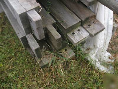 Antique barn disassembled, beautiful beams