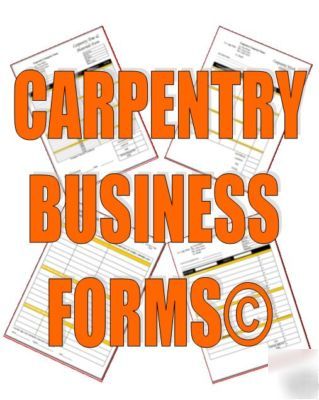 Carpenters carpentry woodworking business forms on cd