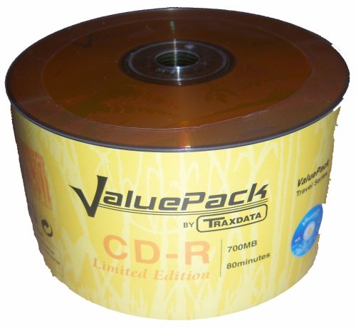100 traxdata blank cd discs cd-r 700MB 52X value pack