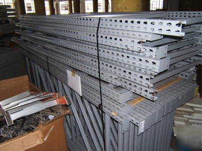 11 sections 10'h teardrop pallet racks racking 
