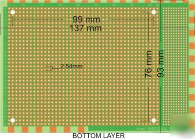 2 prototyping pcb pitch 2.54&1.77MM dual spaseveroboard