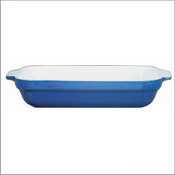 Emile henry azure blue ceramic lasagna dish 2-1/2QT