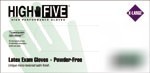 High-five products e-grip latex exam gloves, x-small 