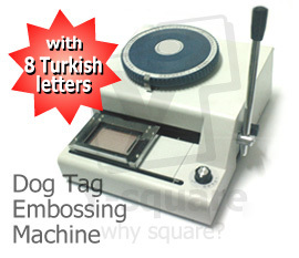 Steel dog tag id military machine embosser ~8 turkish ~