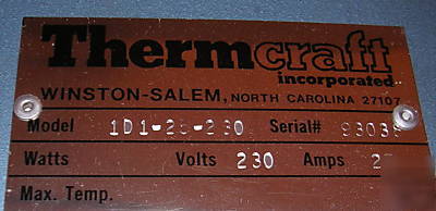 Thermcraft/eurotherm 1D1-25-230 scr furnace controller